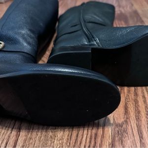 Tory Burch Black Leather Riding Boots Size 7 Excellent Condition